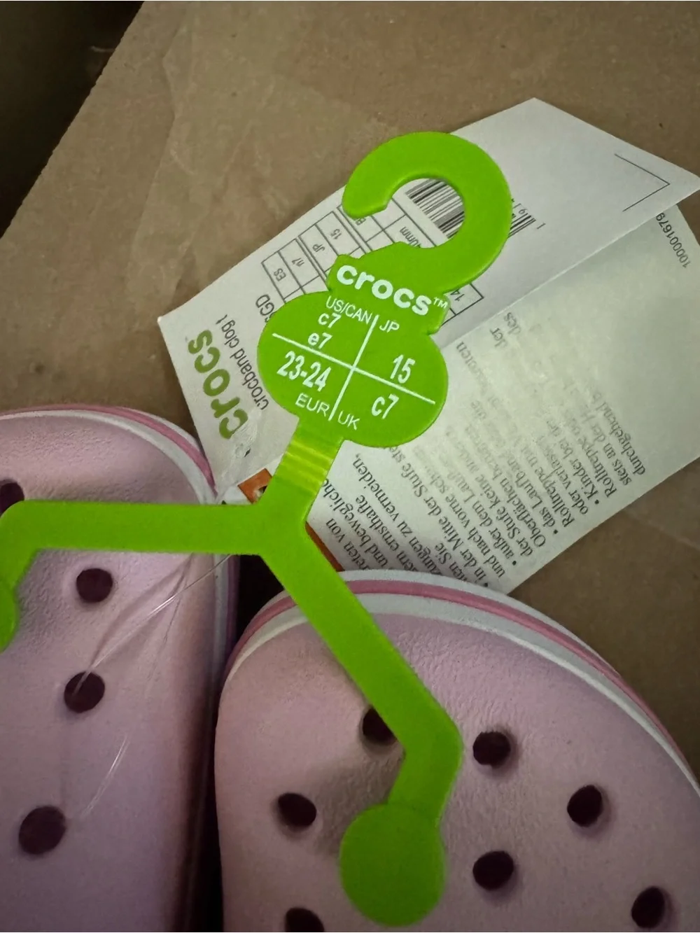 CROCS Kids' Light Pink Clog Sandals with Heel Strap